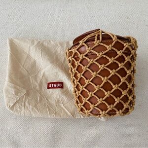 STAUD Netted bucket Leather Mini Bag